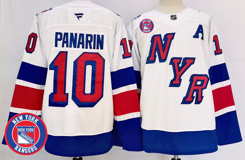 Men New York Rangers #10 Panarin White Fanatics 2025 NHL Jersey style 4